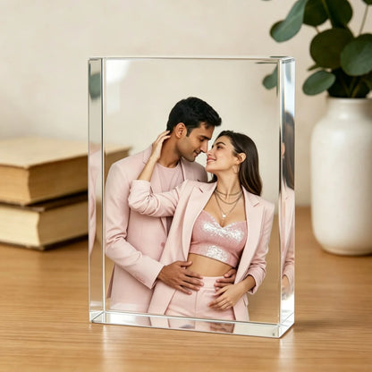 1 Personalized Acrylic Photo Block – Suitable for family Photos, Wedding Anniversaries, Birthday Gifts, and Newborn Photos.