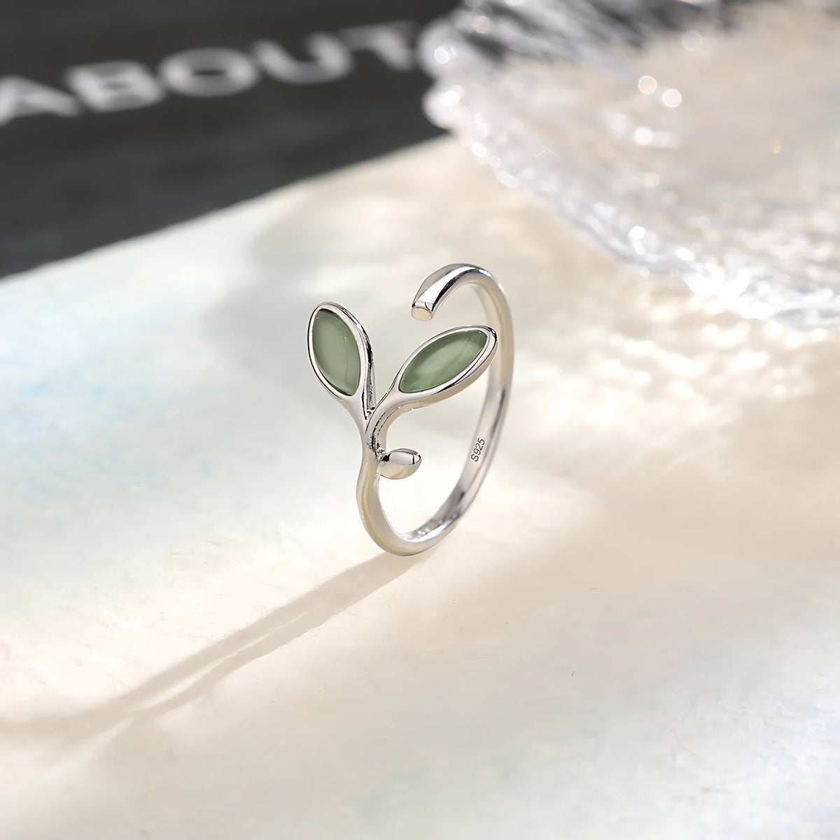 PANJBJ 925 Sterling Silver Lotus Ring For Women Retro TextureJewelry Irregular Creativity Adjustable Jewelry Party Gift Dropship
