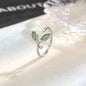 PANJBJ 925 Sterling Silver Lotus Ring For Women Retro TextureJewelry Irregular Creativity Adjustable Jewelry Party Gift Dropship
