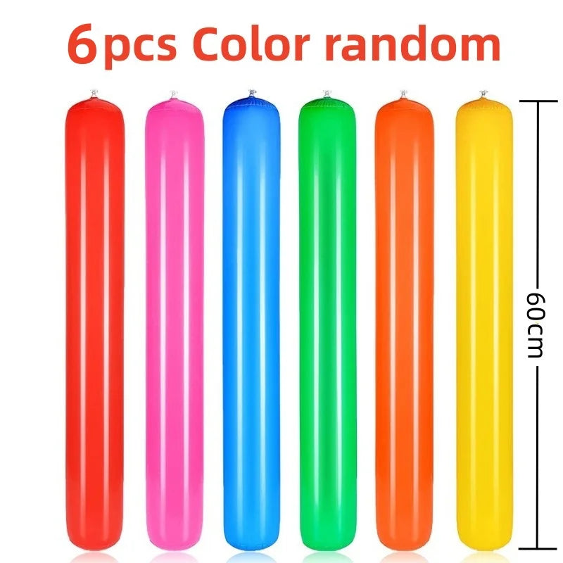 3/6pcs 90cm Inflatable Toy Sticks Children's Toys Parent-Child Activities Intelligent Sensory Props Party Cheer Sticks Outdoor
