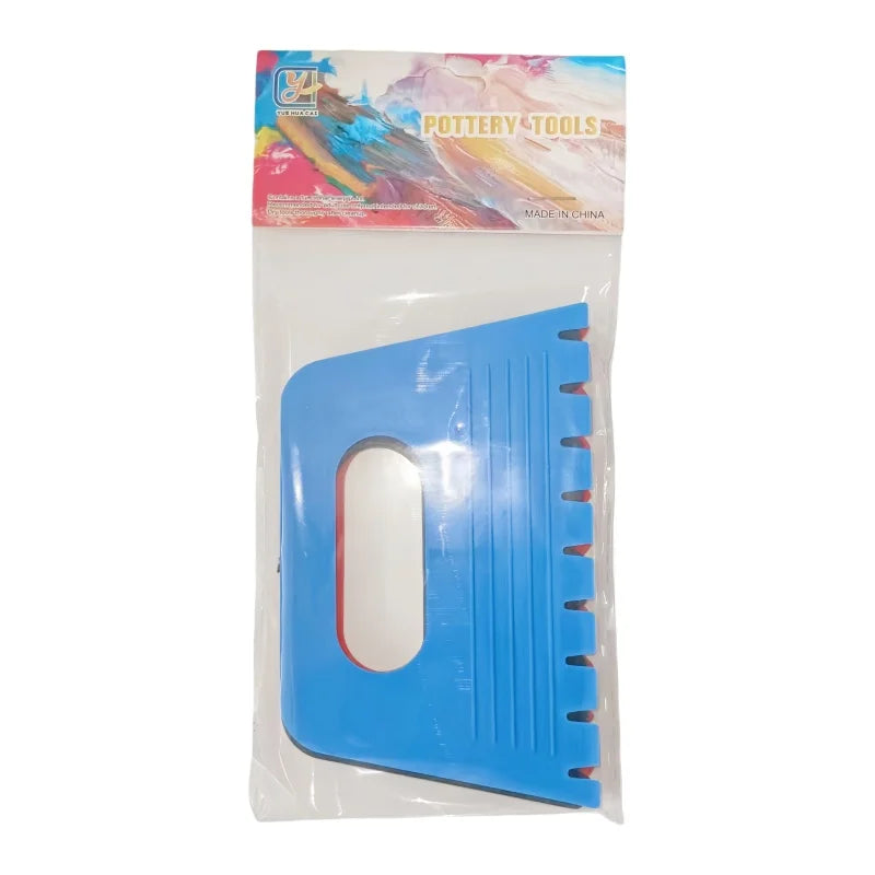 Plastic 4 pieces DIY graffiti paint tooth scraper creative painting tool