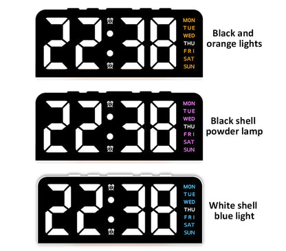 1 PCS Digital LED Alarm Clock With Date Display Dual Alarms Snooze Function Night Light 12H 24H Mode For Bedroom Desk Table