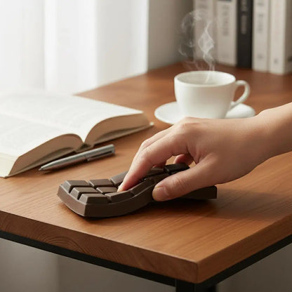 PU Soft Simulated Chocolate Squeeze Toy - Slow Rebound Stress Reliever for Office, Hand Relaxation, Desk Decor Gift