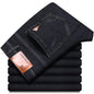 2026 Men NEW Men's Fashion Business Jeans Classic Style Casual Stretch Slim Jean Pants Male Brand Denim Trousers Black Blue Mens
