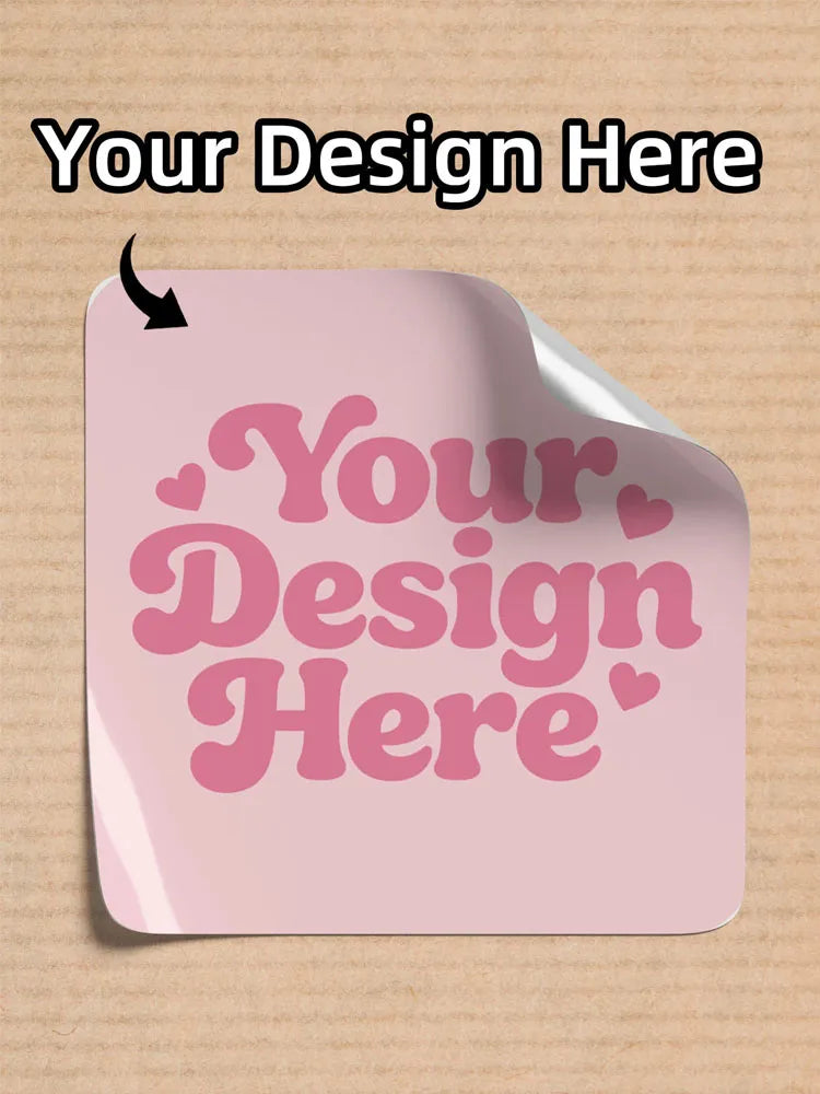 1/70/120/240/420 Pcs Custom Square Clear Waterproof Stickers Personalized for Party Label Packaging