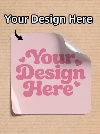 1/70/120/240/420 Pcs Custom Square Clear Waterproof Stickers Personalized for Party Label Packaging