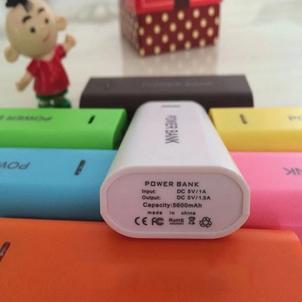 1/2pcs Power Bank Case 1-Cell 18650 Battery Box for Smart Phone Charge 5V 1A for 18650 Battery with Indicator Light