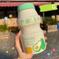 [H]480ml Plastic Water Bottle Drinking Bottle Shape Cute Kawaii Milk Shaker Bottle