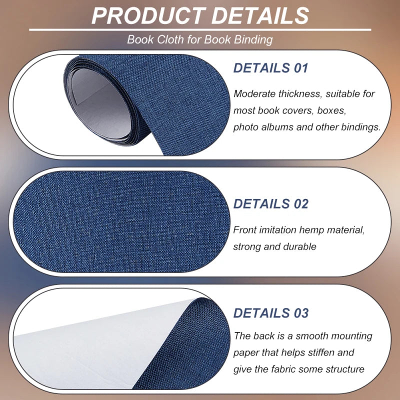 47x15.7 Inch Binding Cloth Linen Cover Fabric Surface Cloth for Binding Upholstery Fabric for Protection DIY Crafts Scrapbooking
