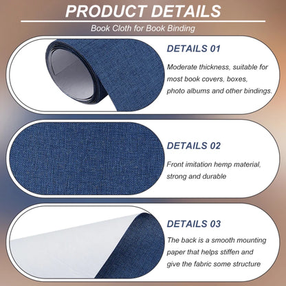 47x15.7 Inch Binding Cloth Linen Cover Fabric Surface Cloth for Binding Upholstery Fabric for Protection DIY Crafts Scrapbooking