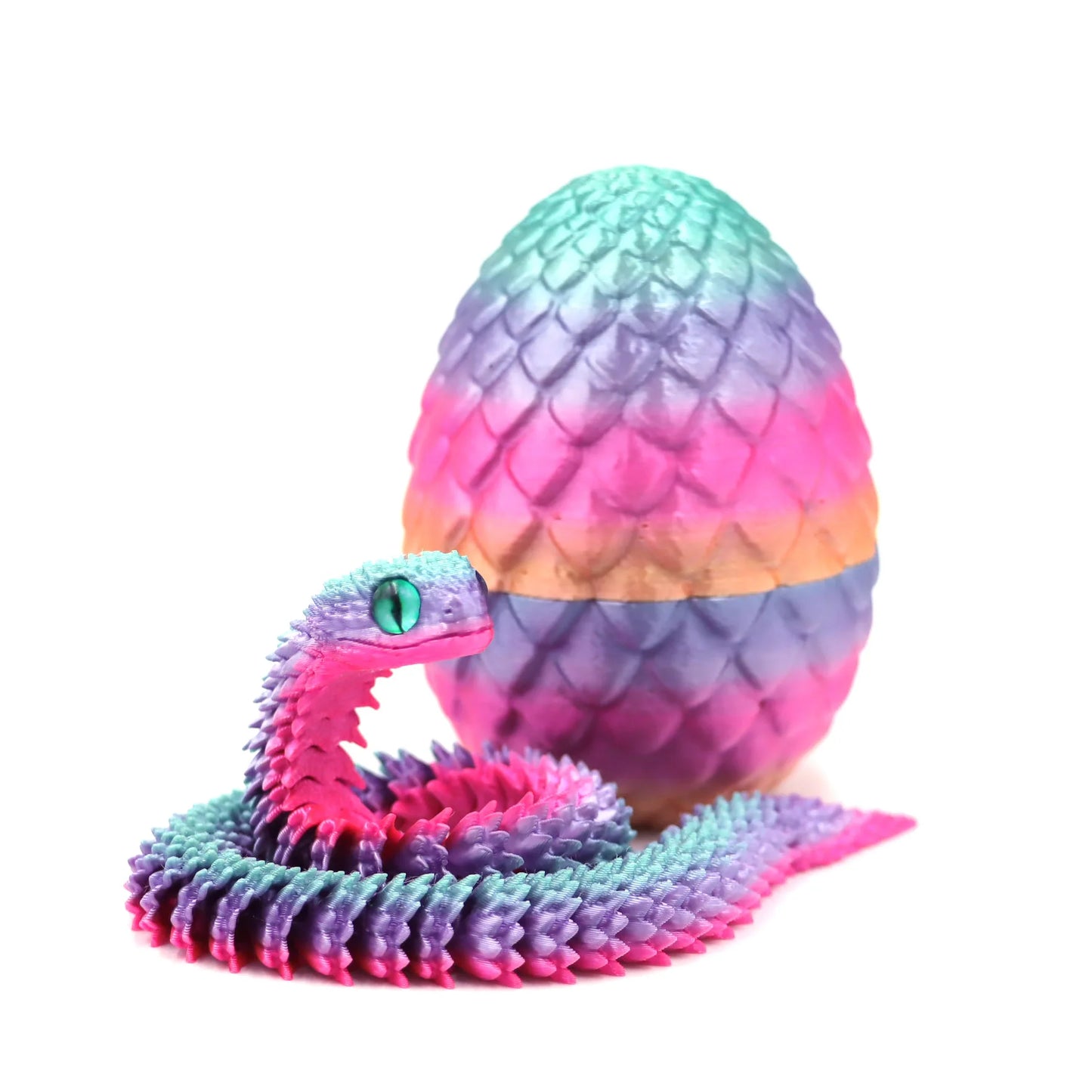 Hot 3D Printing Snake Eggs Home Decoration Creative Pressure-reducing Snake Molds Home Decor Items Moving Rotating Anime Figures