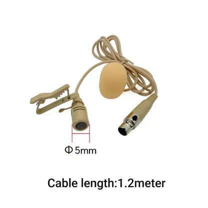 Microphone 80-20KHZ ZL-F1720 S/A/B/C/D Beige Lapel Clip Mic With 2pcs Cover Microphone Replace Accessories