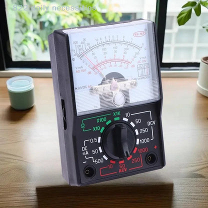 convenientPortable Mini Electric Analog Multimeter Tester Handheld Pointer Voltage Multimeter School Student Experiment Supplies