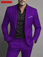 2 Pieces Extra Large Size Suits For Men Wedding Groom Tuxedos Prom Sets Business Male Blazer Trajes De Hombre