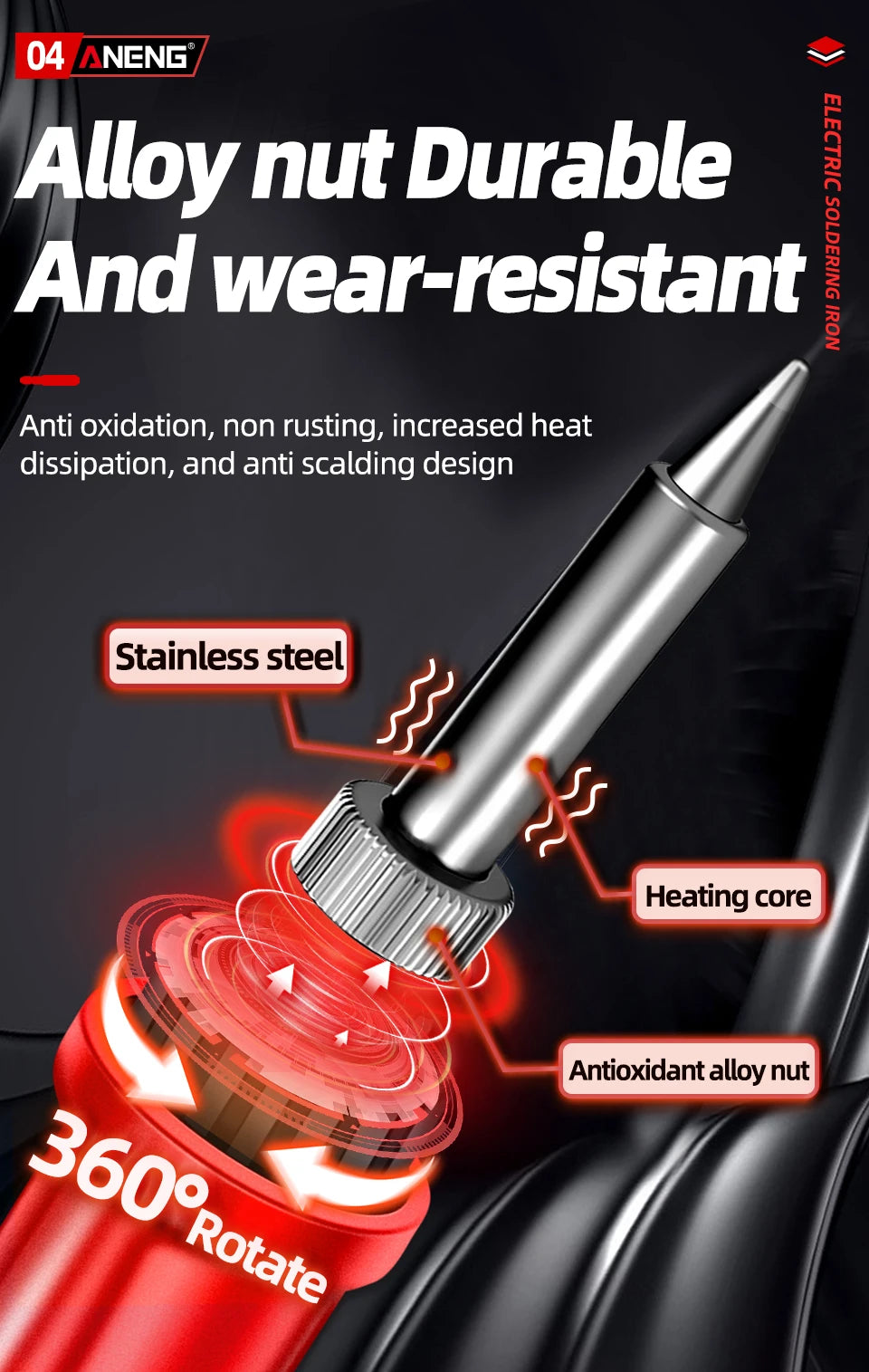 Digital Display Electric Soldering Iron ANENG SL105 Adjustable Temperature EU/220V US/110V Portable Kit Weld Solder Repair Tools