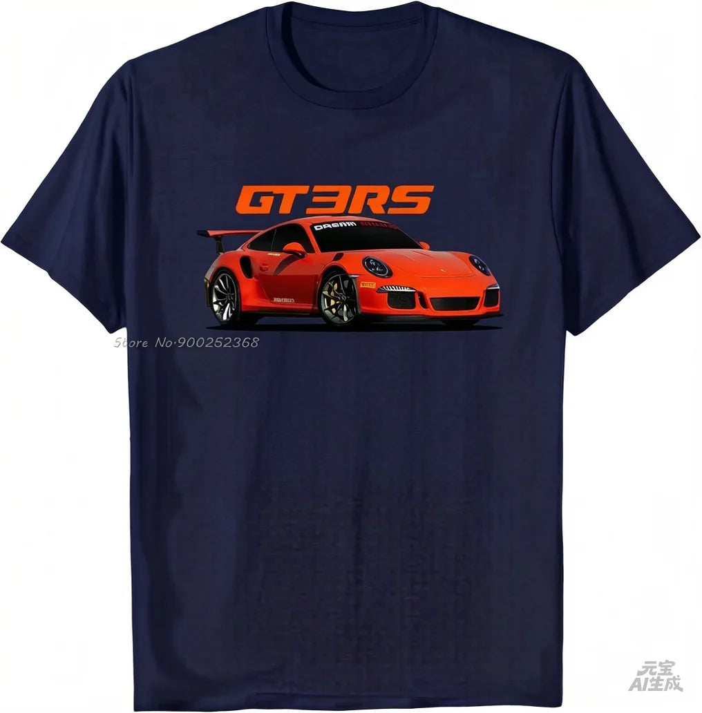 Classic Car Retro Vintage T-Shirt Gt3 Rs Silhouette Summer  Men Casual Fashion Tees Streetwear Top