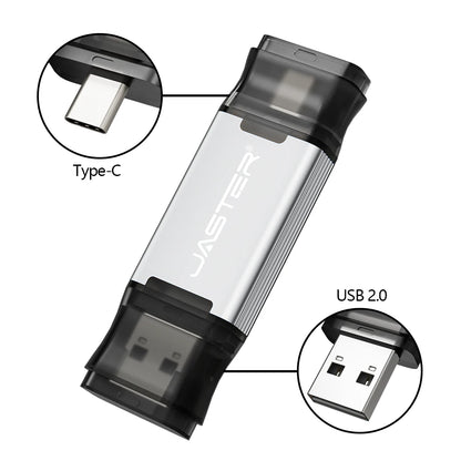 TYPE-C USB Flash Drive 128GB USB-C Memory Stick Business Gift Pen Drive 64GB 32GB Black Blue Golden Pendrive 16GB 8GB 4GB 128MB