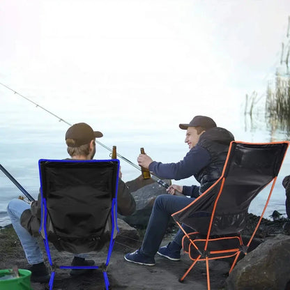 Outdoor Portable Camping Chair, Oxford Cloth Folding Lengthen Seat for Fishing BBQ Festival Picnic Beach, Ultralight Chair