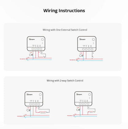 SONOFF ZBMINIR2/ZbminiL2 With/no Neutral Smart Zigbee Switch Two-Way Control Work With Alexa Google Home Yandex Alice Smartthing