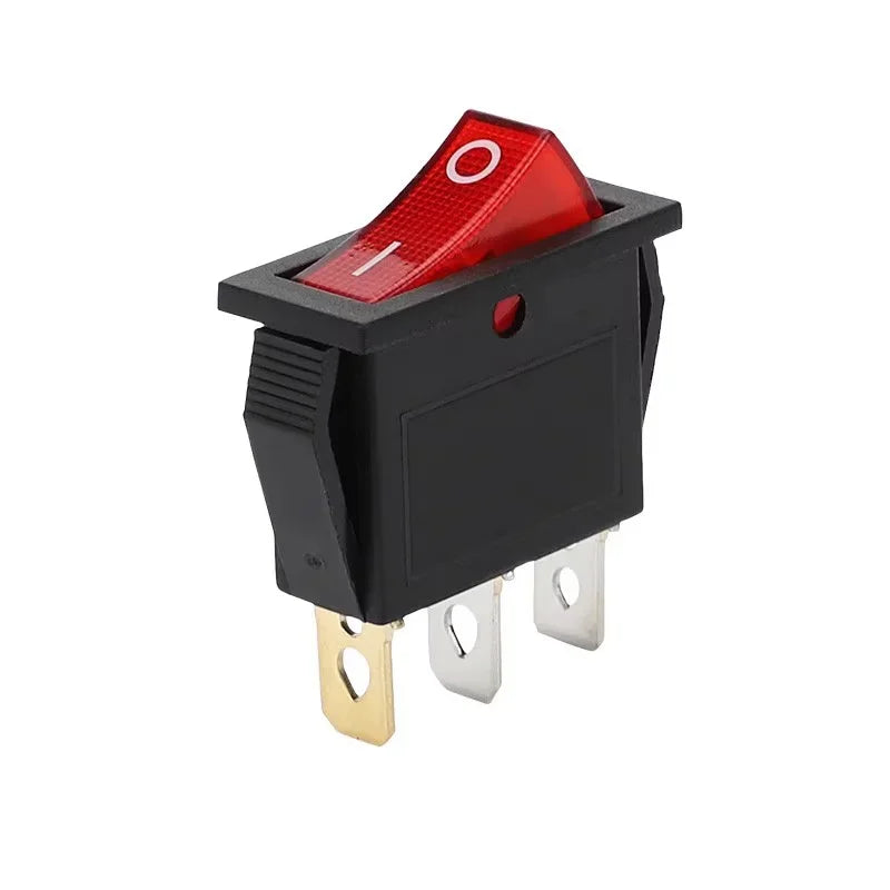 5/20PCS KCD3 Rocker Switch ON-OFF ON-OFF-ON 2 Position 3Pins Electrical Equipment with Light Power Switch 16A 250V / 20A 125V AC