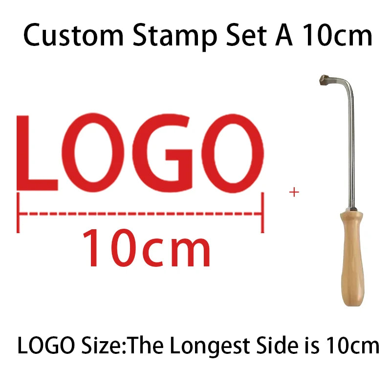 Personalized Leather Stamp Custom Logo Branding Iron Stamps Heating Brass Embosser Seals DIY Wood Cake Hamburger Craft Handmade