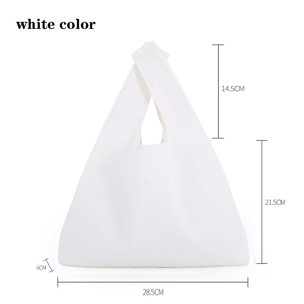 Canvas Cotton bag grocery handbag Foldable Fabric tote bag portable Storage organizer Shopping bag for woman Cloth organizer bag