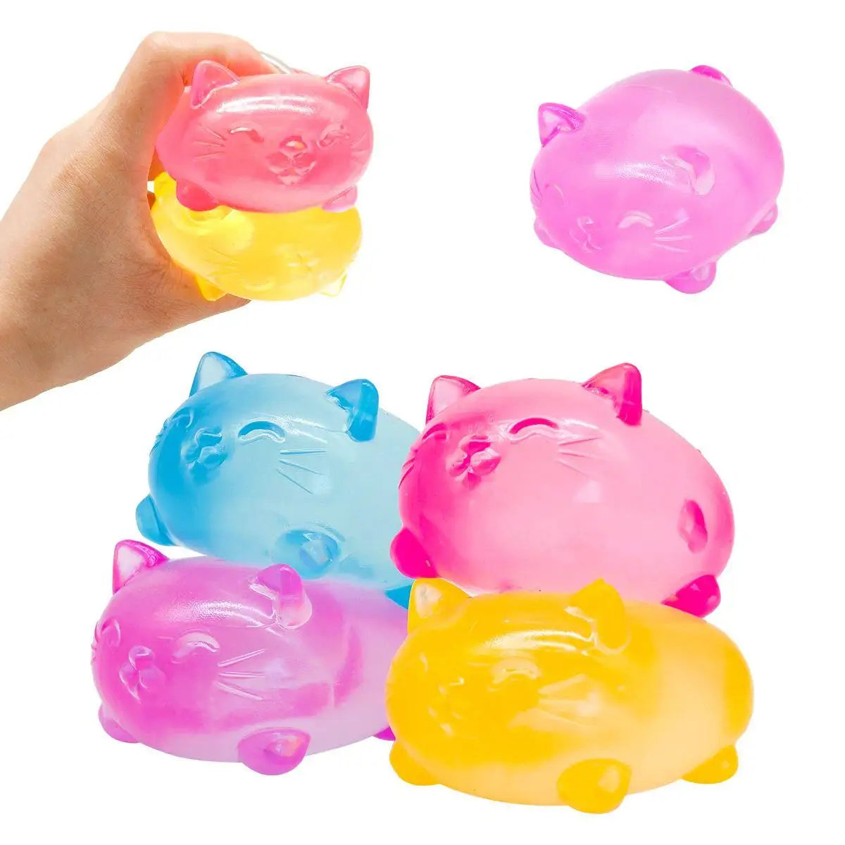 1Pc Mini Cute Cat Maltose Decompression Toy Non Stick Odorless Non-toxic Fun Toy Pressure Relief Tool For Adults and Students