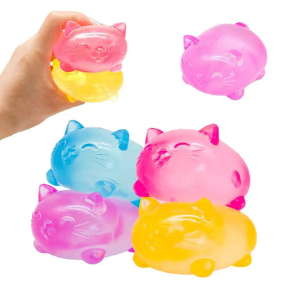 1Pc Mini Cute Cat Maltose Decompression Toy Non Stick Odorless Non-toxic Fun Toy Pressure Relief Tool For Adults and Students