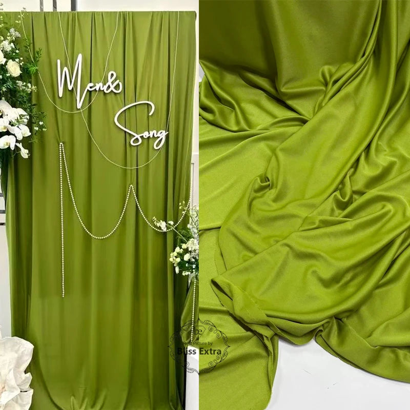 Wide 170cm Soft Stretchy Fabric Wedding Decoration Curtains Cloth Background Drap Handmade DIY Stretch Knitted Material