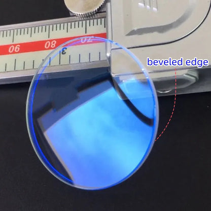 1.5mm Thickness Blue Hue Double Domed Mineral 28mm-37.5mm Diameter Watch Glass Round Crystal Curved Len for Watch Repair YZC216