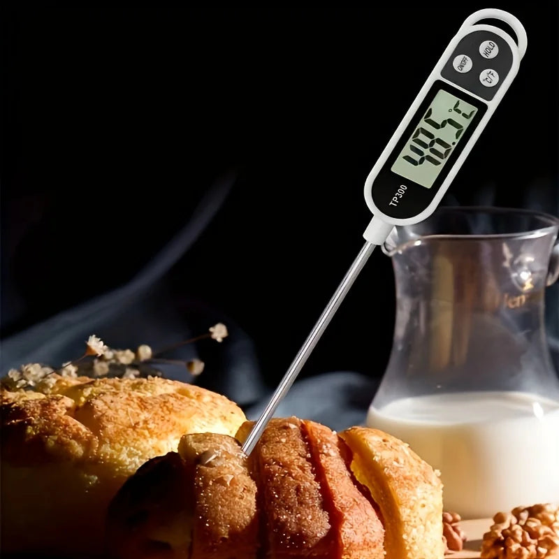 1pc Stainless steel probe cooking food, barbecue stove, water, milk, oil, liquid meat, digital kitchen thermometer