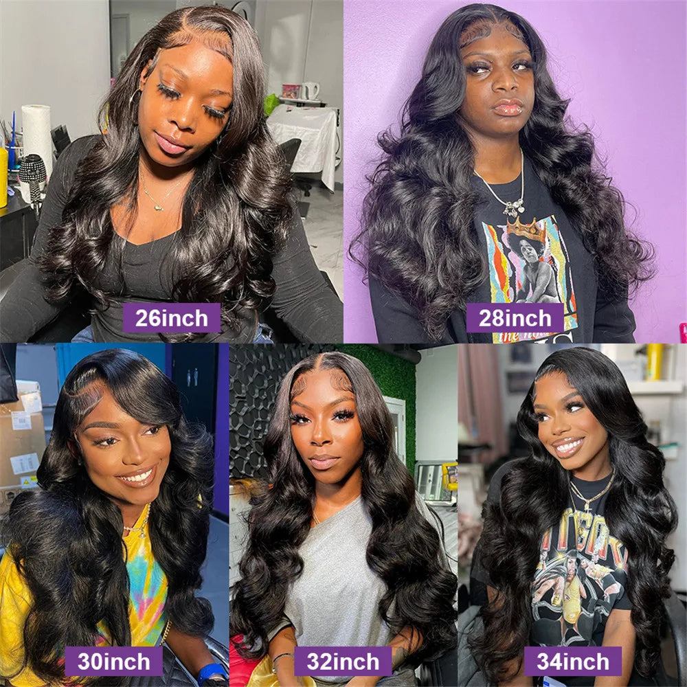 34 32 30In Body Wave Human Hair Lace Frontal Wigs 13x4 13x6 Transparent Lace Front Wig For Women 6x4 5x5 Glueless Wig Human Hair