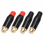 2/4/8Pcs Gold RCA Plug Male Plug Female Jack RCA Socket Connector for Audio Speaker Coaxial Cable Adapter