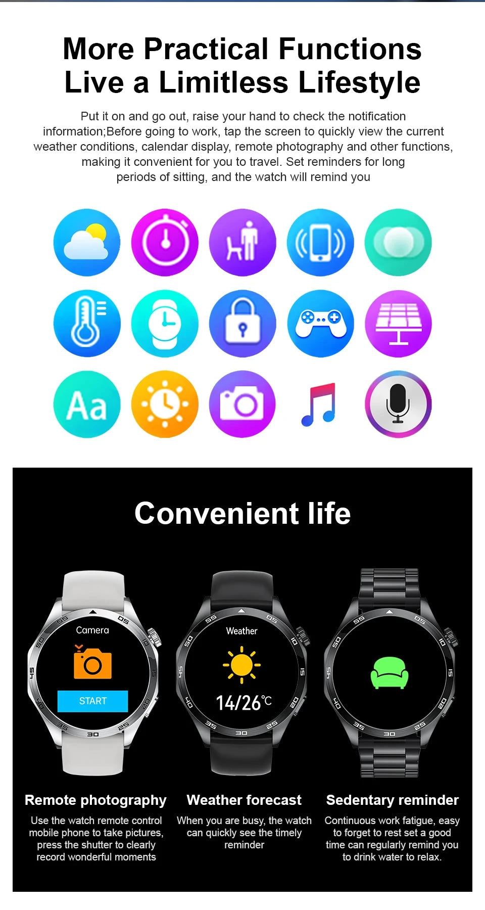 LIGE Micro Physical Examination ECG Smart Watch Men Bluetooth Call Heart Rate Blood Pressure Oxygen Health Smartwatch 2025 New