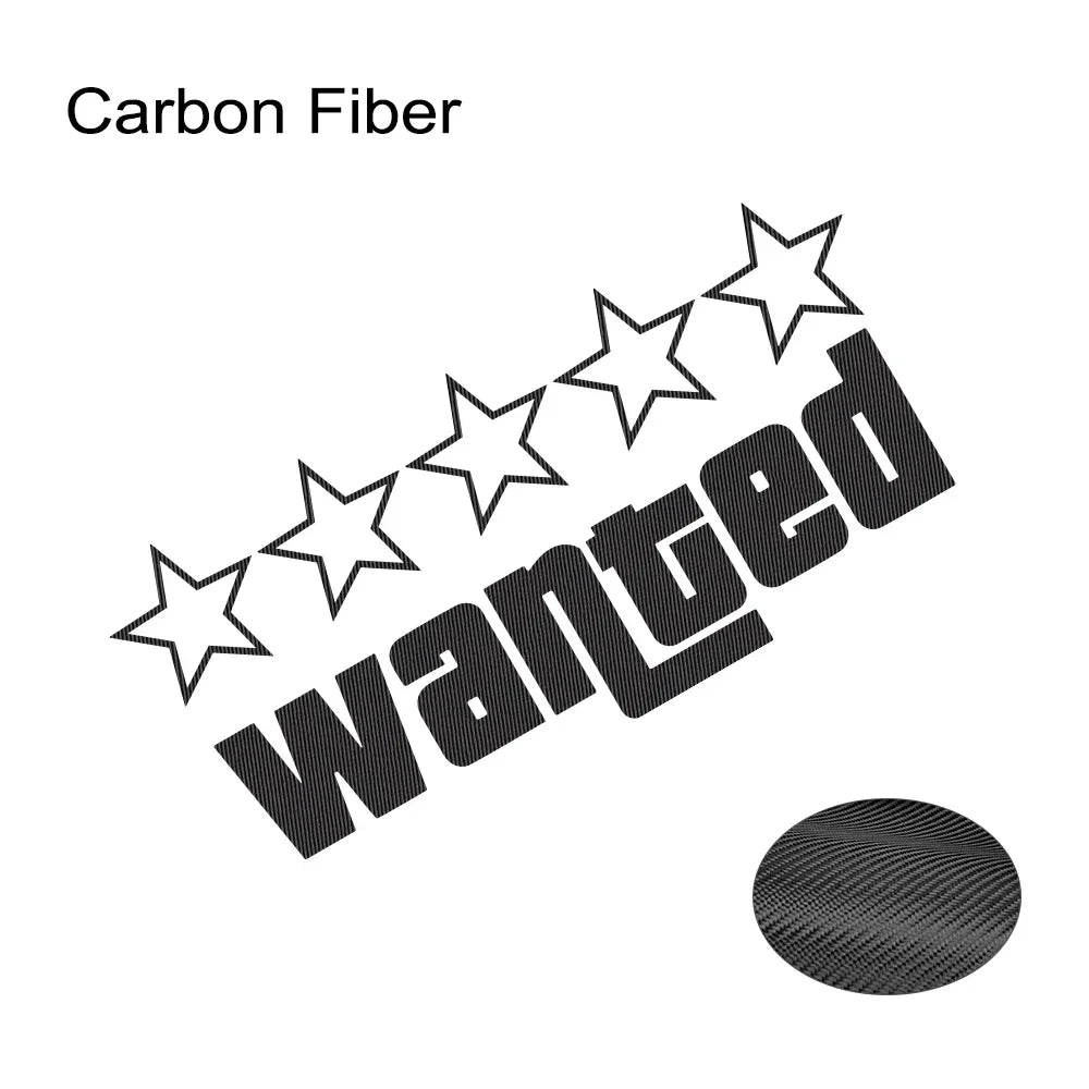 Wanted Reflective Laser Car Funny Stickers Auto Vinyl Film Decals For Car Bumper Windows Motorcycle Laptop Walls