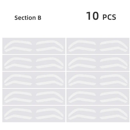 10pc Disposable Eyebrow Design Stencil Eyebrow Tint Airbrush Auxiliary Sticker Brows Shaping Template Makeup Tool