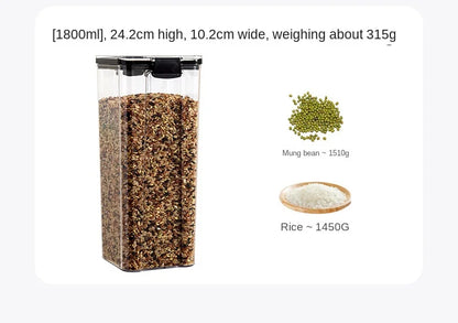Kitchen Sealed Jars Large Capacity Grain Organizer Plastic Sealed Tank Moisture-proof Kitchen Storage Box Seasoning Jars Set New