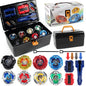 Bey X Spinning Toy Kit Gyro Metal Battle Tops with Launchers Organize Box Set Gift