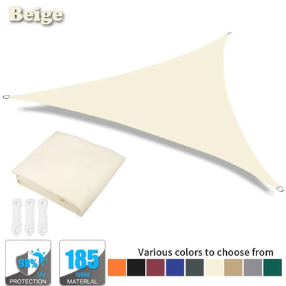 Triangle Sun Shade Sail Canopy UV Block Sun Shelter with Fixing Kits for Outdoor Patio Pool Beach Backyard Garden Sunscreen Tent
