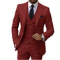 Slim Fit 3-Piece Men's Suit Set for Office Formal Business Wedding Groom Tuxedos Jacket Vest Pants Casual Male Men Clothing