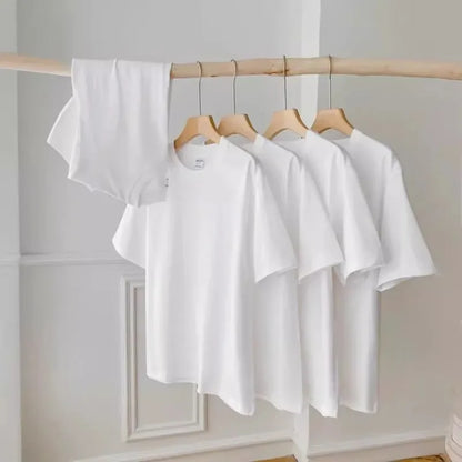 Summer Male Casual White T Shirt Minimalist Cheers Clinking Champagne Cups Print Soft Cotton Short Sleeve Celebration Top