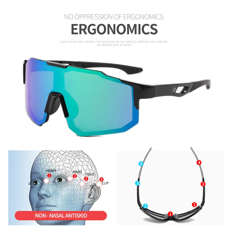 BUCKLOS Cycling Glasses Bike Goggle Outdoor Sport UV Protection Eyeswear Sunglasses Basic/Polarized Bicycle Glasses for Road MTB