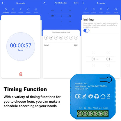 Smart Life ZigBee Switch Module Supports 2 Way Light Control Timing 16A KWh Energy Monitor Works with Tuya Google Home Alexa