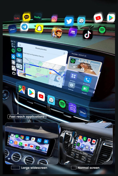 2026 5G Car Ai box SM6350 CarPlay Wireless Android 15.0 Ultra2 Android Auto Wireless Ai Box Support Youtube Netfilx IPTV BT5.1