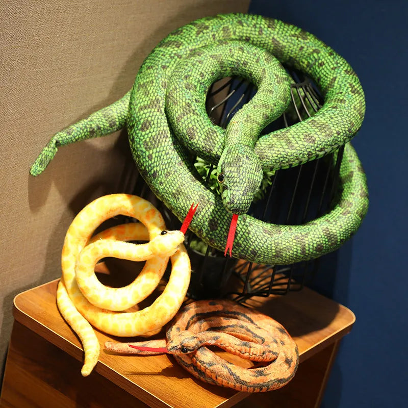 Stuffed Snake 300cm Real Life Snake Plush Toy Giant Boa Cobra Simulation Long Snake Plush Doll Creative Decor Birthday Gifts
