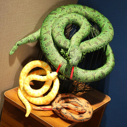 Stuffed Snake 300cm Real Life Snake Plush Toy Giant Boa Cobra Simulation Long Snake Plush Doll Creative Decor Birthday Gifts