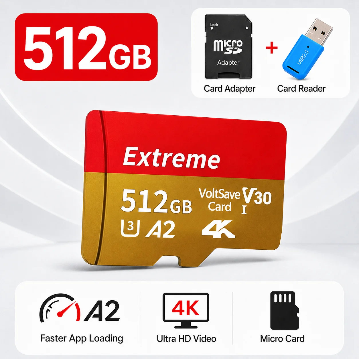 High Speed Micro TF SD Card 128GB 256GB Class10 U3 V30 for Camera Drone Driving Recorder Waterproof Memory Card