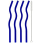 4pcs 200*8mm Glass Straws Wavy Colorful Drinking Straw Set with Brush High Borosilicate Glass Straw Kitchen Party Bar Drinkware