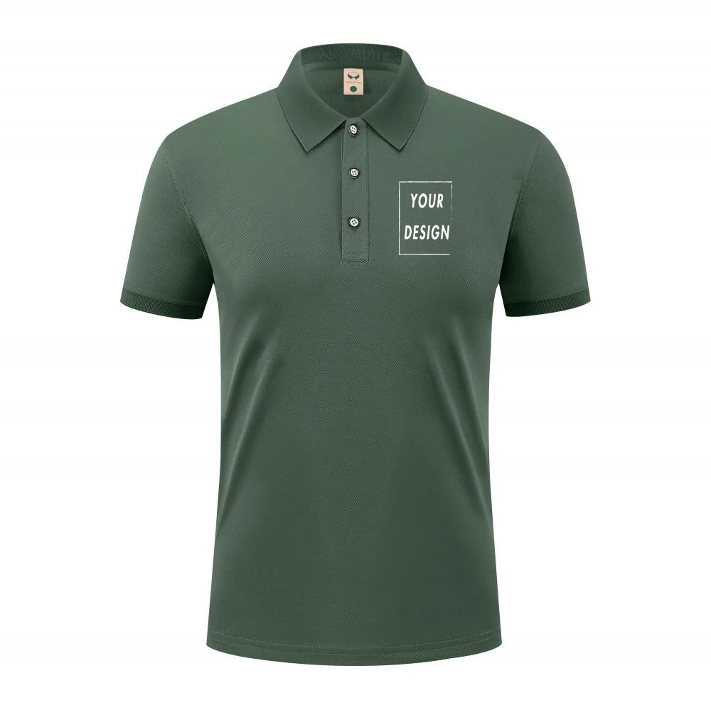 2025 Summer Causal Polo Shirt Custom Logo Printed Text Picture Brand Embroidery Personal Design Breathable Men And WomenTops
