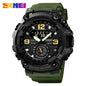 Skmei Dual Movement 3 Time Sport Wristwatch Mens Waterproof Electronic Watches Montre Homme Shockproof Digital Men Watch 1637